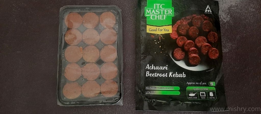 आईटीसी मास्टर शेफ अचारी बीटरूट कबाब पैकेजिंग