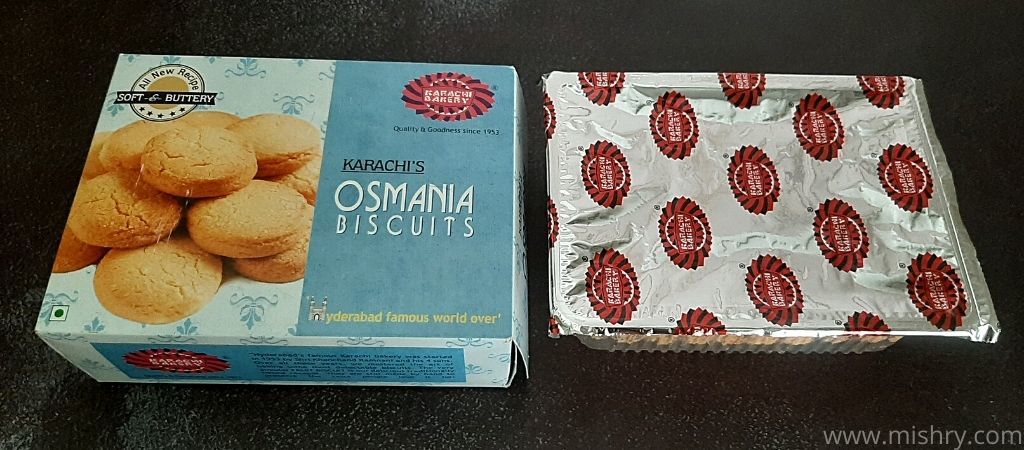 कराची बेकरी उस्मानिया बिस्किट - पैकेजिंग