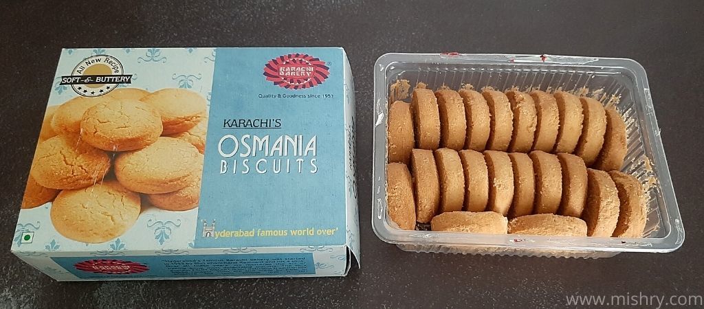 कराची बेकरी उस्मानिया बिस्किट बॉक्स में आती है