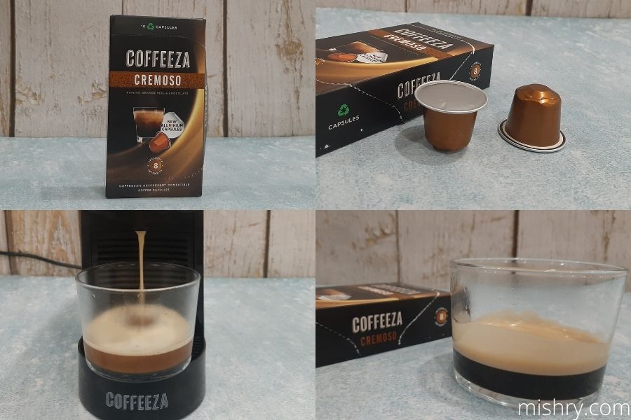 क्रेमोज़ो कॉफीज़ा कॉफी कैप्सूल रिव्यू प्रोसेस