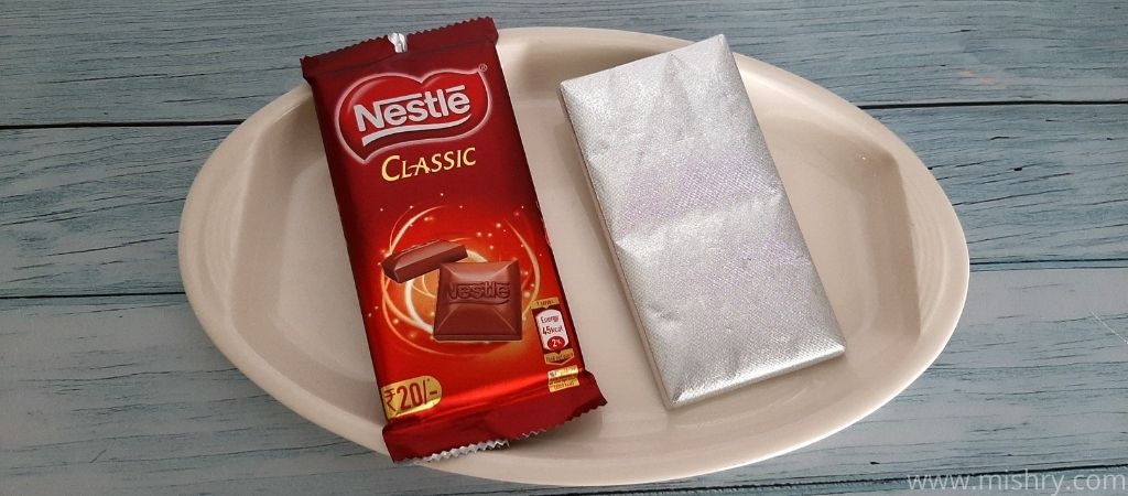 नेस्ले क्लासिक चॉकलेट बार - पैकेजिंग