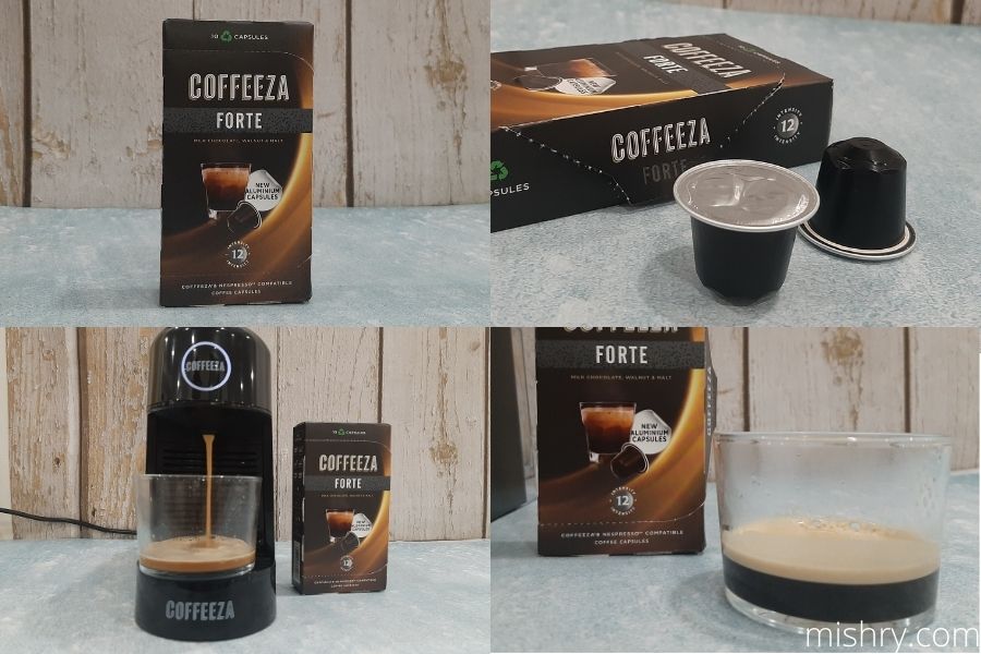 फोर्टे कॉफीज़ा कॉफी कैप्सूल रिव्यू प्रोसेस